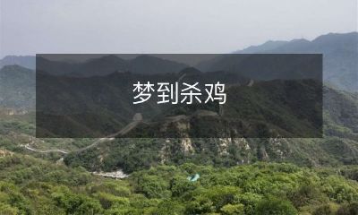 在梦中见到自己亲手杀鸡，令人感到惊恐和疑惑的梦境