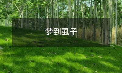 在梦中见到身上爬满虱子的可怕情景