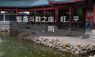 紫薇斗数之庙、旺、平、陷