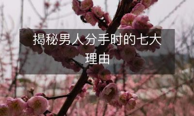 揭秘男人分手时的七大理由