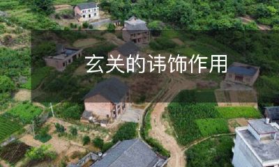 玄关的讳饰作用