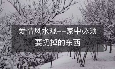 爱情风水观--家中必须要扔掉的东西