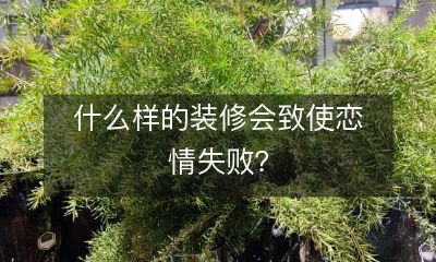 什么样的装修会致使恋情失败？